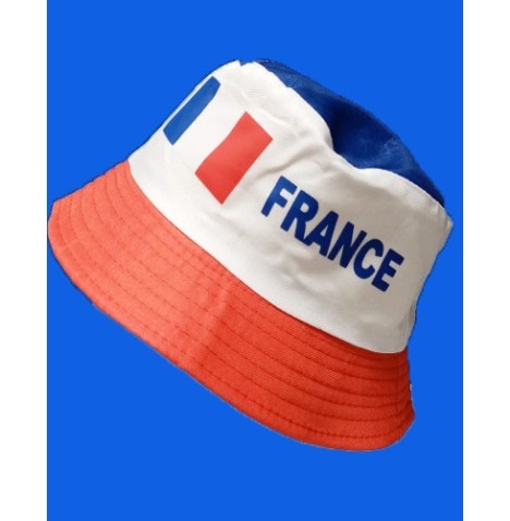 incontournable, le Bob aux couleurs de la France.100% polyester