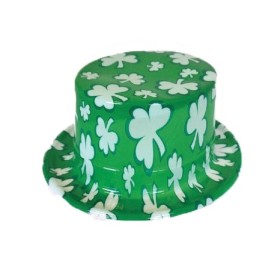 Chapeau ht de forme PVC trèfles St Patrick - Saint Patrick  pas cher