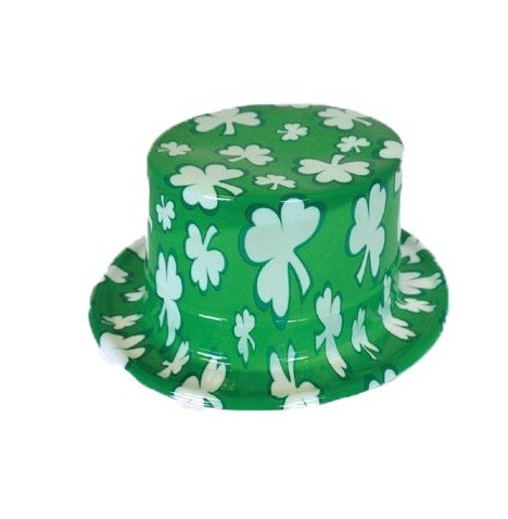 Chapeau ht de forme  PVC  trèfles St Patrick