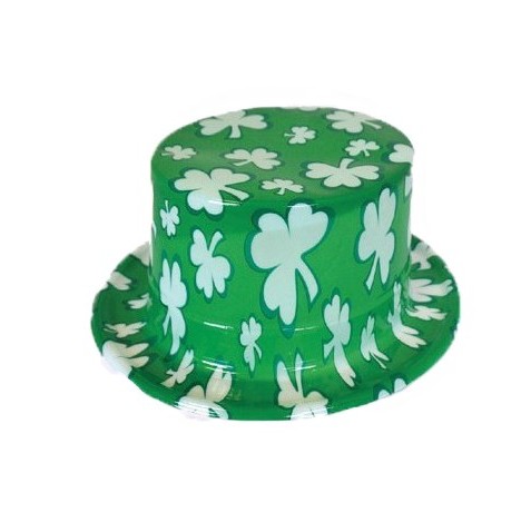 Chapeau ht de forme PVC trèfles St Patrick - Saint Patrick  pas cher