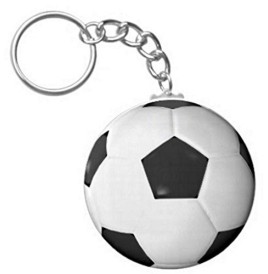 Porte-clés Ballon Foot 3 cm plastique