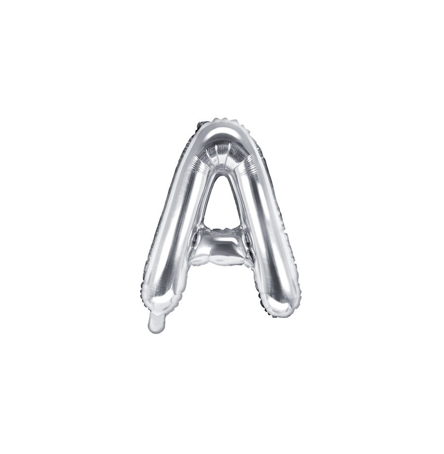 Ballon aluminium lettre au choix , 35cm, Or ou Argent