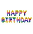 Guirlande Ballons Mylar HAPPY BIRTHDAY Multicolore