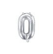 Ballon aluminium chiffre au choix 35cm Or ou Argent