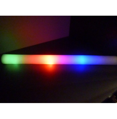 Bâton Mousse avec Leds 47 cm Couleur au choix