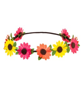 journée peace and love, couronne hippie Fleurs pour sublimer son look.