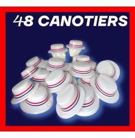 48 chapeaux canotiers PVC France : idéal pour vos événements.