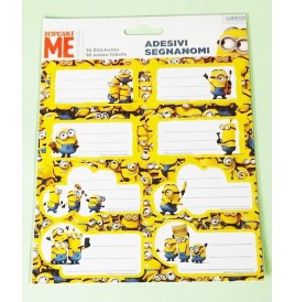 Planche de 16 étiquettes adhésives Les Minions