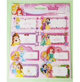 Planche de 16 étiquettes adhésives Princesses Disney