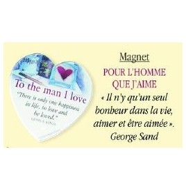 Magnet " Pour l'homme que j'aime"