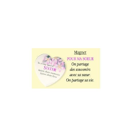 Magnet " Pour ma Soeur"