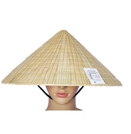 Chapeau Paille Asiatique avec cordon