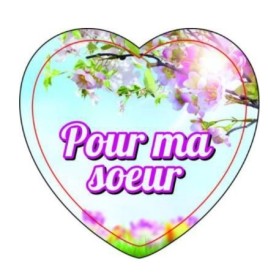 Magnet en verre format coeur (5,5x5,3cm)