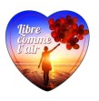 Magnet en verre format coeur (5,5x5,3cm) Magnet en verre format coeur (5,5x5,3cm)
