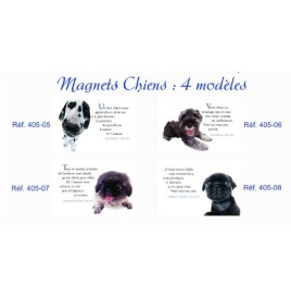 Magnet Chien modèle aléatoire l'unité  15x 10 cm