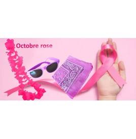 Lot Octobre Rose : lunettes, bandanas, colliers & bracelets roses