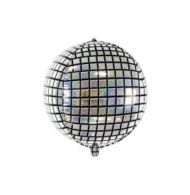 Ballon mylar boule disco : l'accessoire brillant pour vos soirées.