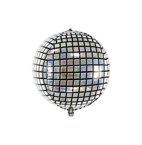 Ballon mylar boule disco : l'accessoire brillant pour vos soirées.