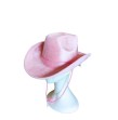 Chapeau cow-girl feutre rose