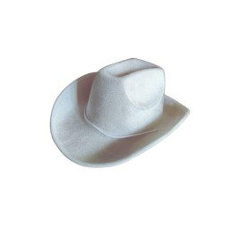 Chapeau Cow-boy blanc en feutre - Chapeaux  pas cher