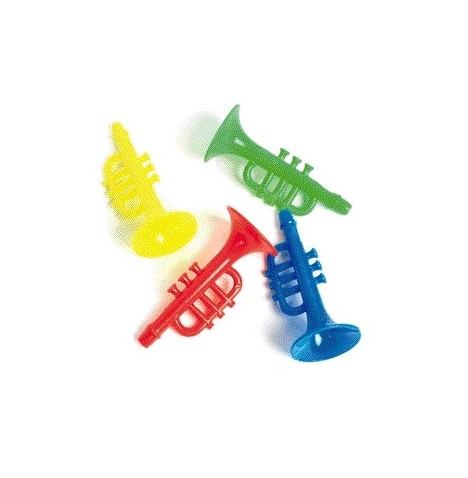 Trompette 8,5 cm couleur assortie - Musique  pas cher