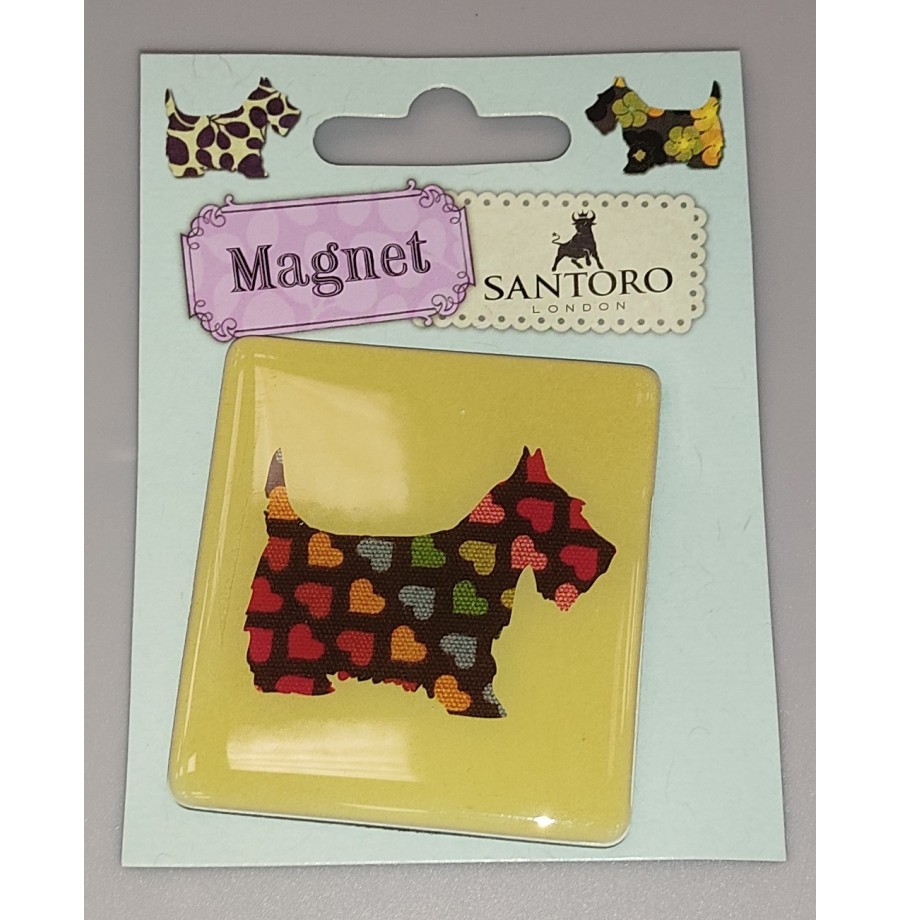 Magnet en verre 6x6.5 cm