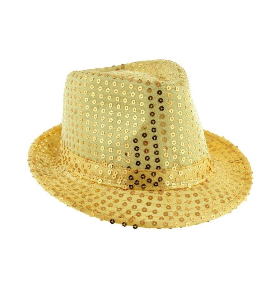Borsalino avec Sequins Argent