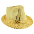 Borsalino avec Sequins Argent