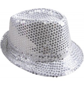 Borsalino avec Sequins Argent