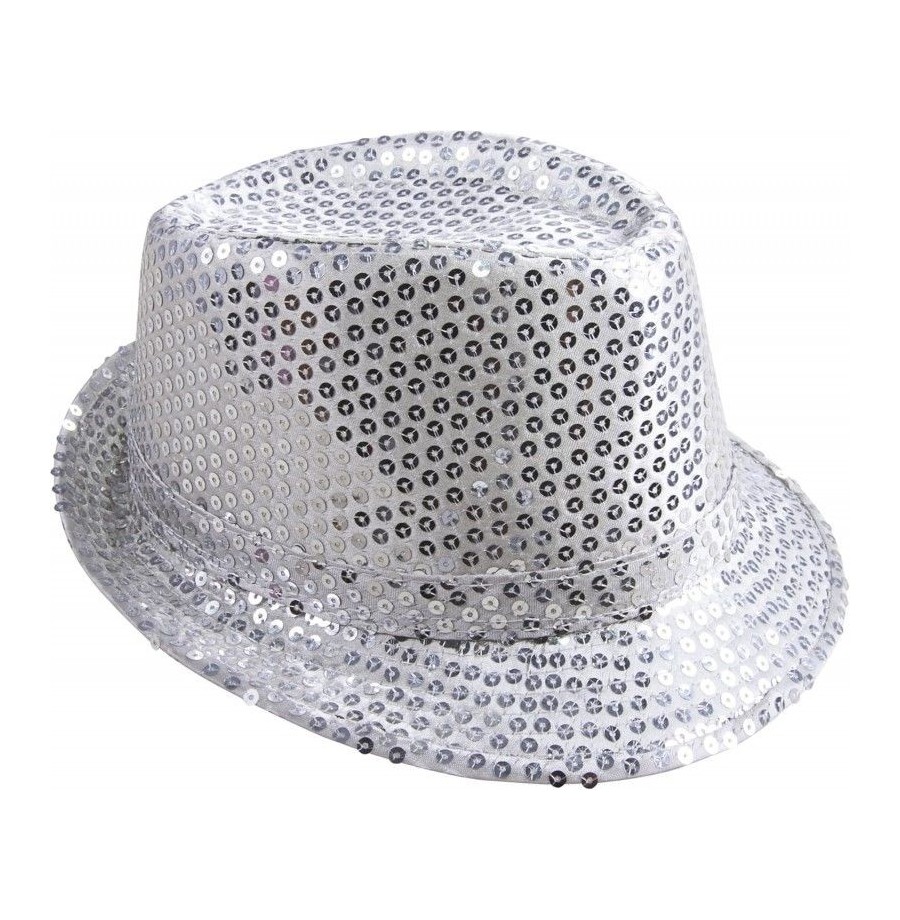 Borsalino avec Sequins Argent
