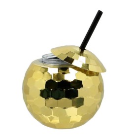 Gobelet Boule à Facettes avec paille