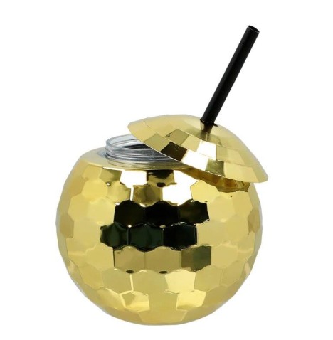 Gobelet Boule à Facettes avec paille