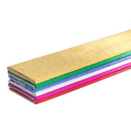 Feuille métal crépon 2,50 m x 0,50 m argent