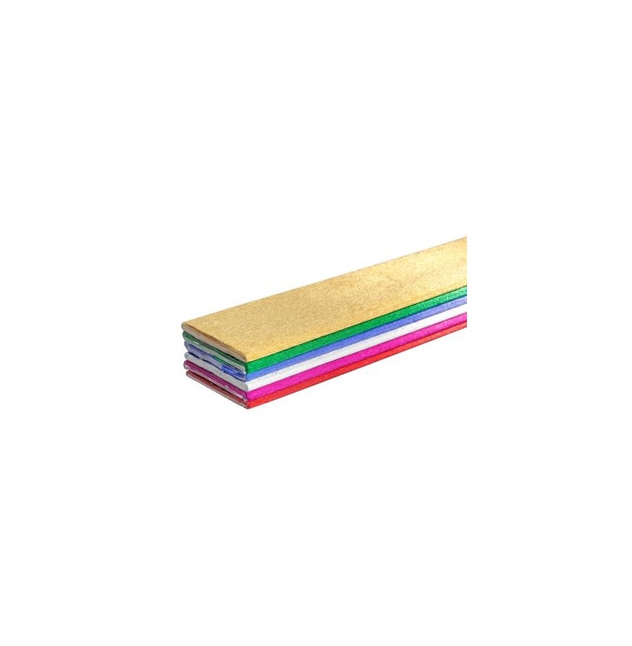 Feuille métal crépon 2,50 m x 0,50 m argent