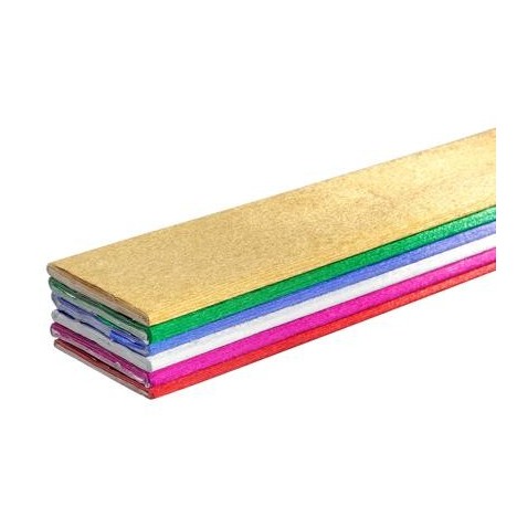 Feuille métal crépon 2,50 m x 0,50 m argent