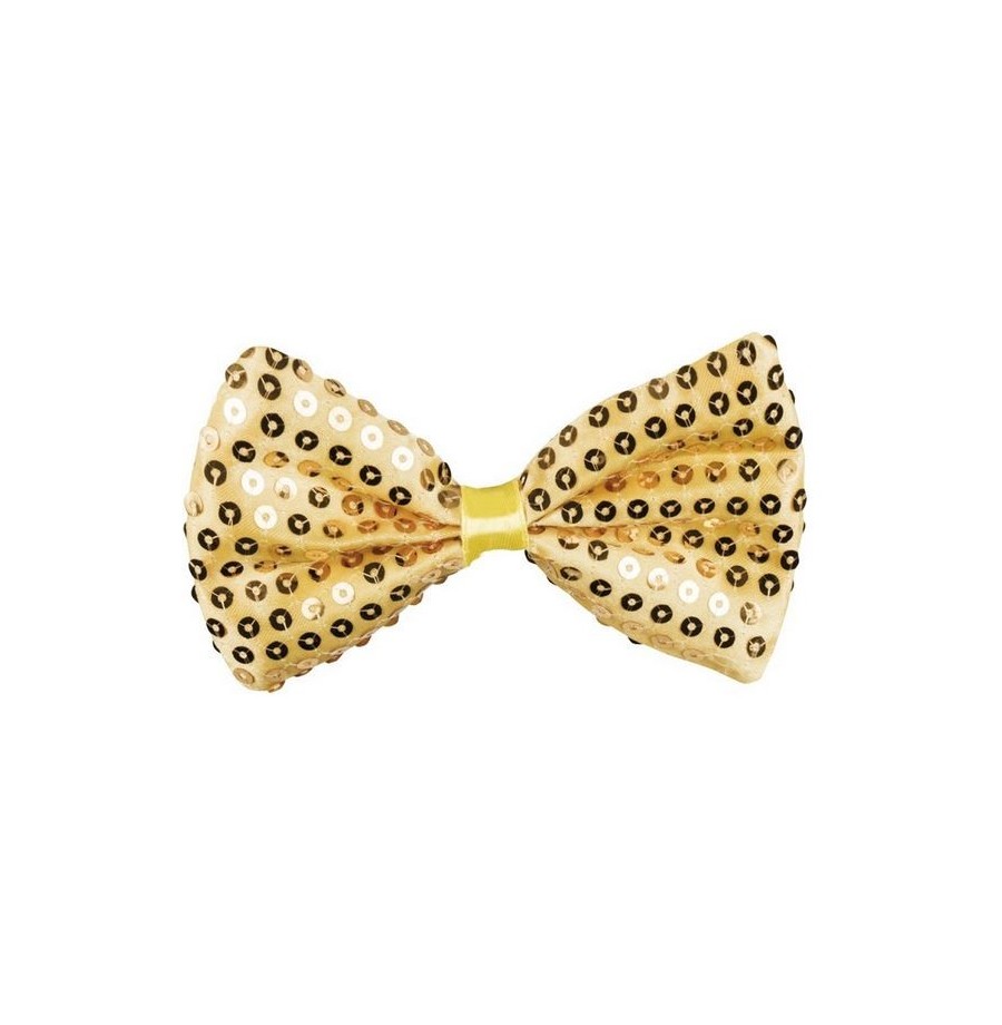 Noeud papillon Argent 11 x 7 cm  sequins