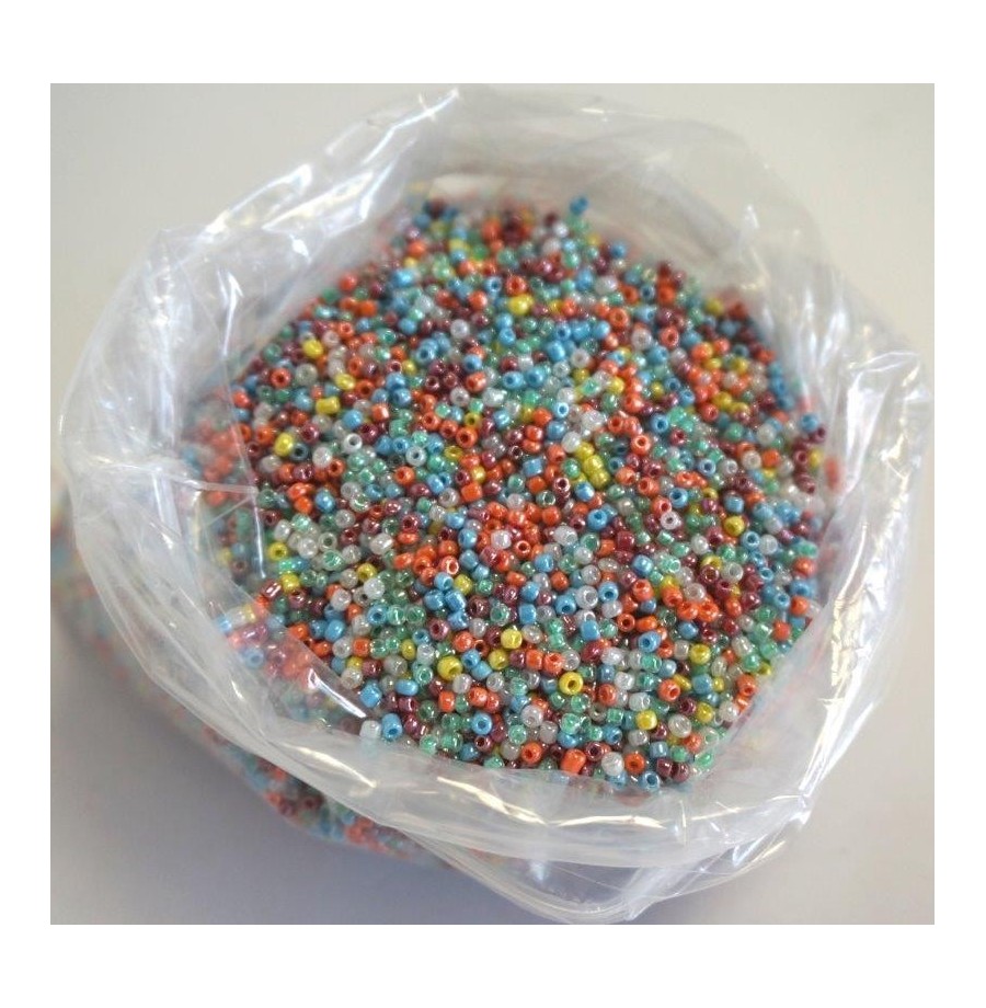 Sachet 100 grs perles vert lustré