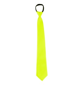 Cravate satin 45 cm  couleurs fluo ou classiques au choix