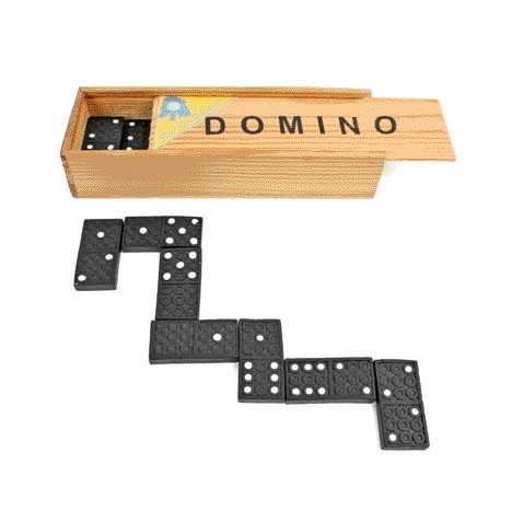 Dominos coffret bois 15 x 5 x3