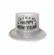 Chapeau Happy New Year Pailleté Noir ou Argent