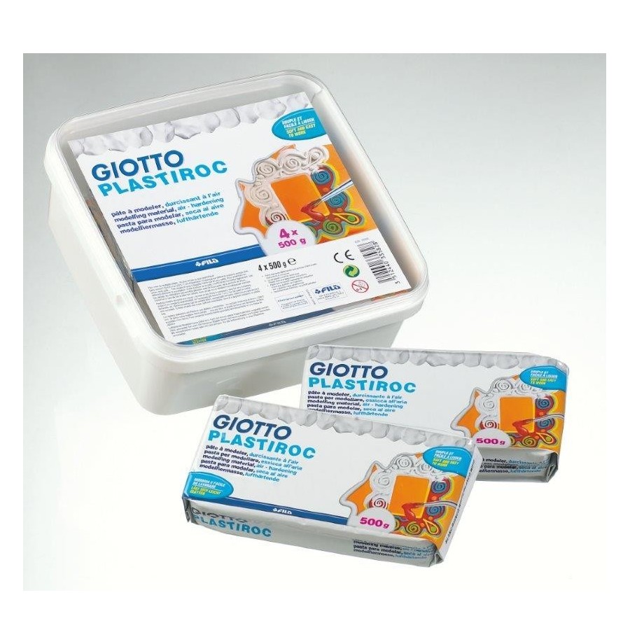 Pâte à modeler Plastiroc blanc boite de 2 kg