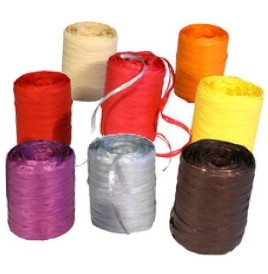 raphia polypro Rose Bobine 125g