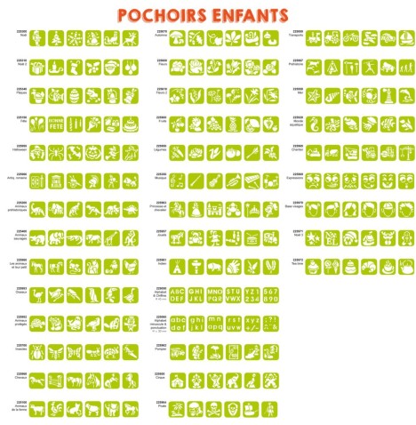 Pochette de 6 Pochoirs Jouets