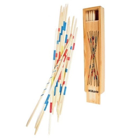 Jeu mikado avec étui 19.5 x 2.5 x 4.25 cm - Jeux bois  pas cher