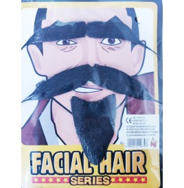 Moustache du diable avec sourcils et barbiche