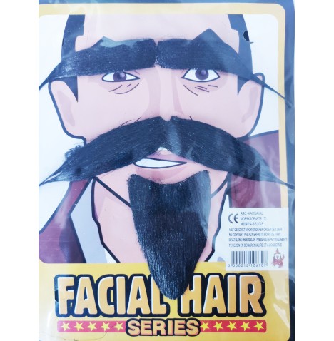 Moustache du diable avec sourcils et barbiche