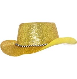 Chapeau cow boy pailleté Argent