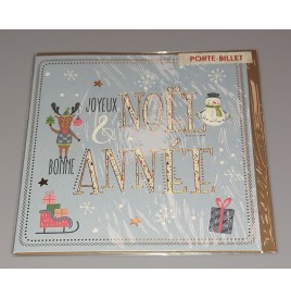 Carte de Voeux + enveloppe  15 x 15 cm " Joyeux Noël et Bonne Année" Modèles aux choix