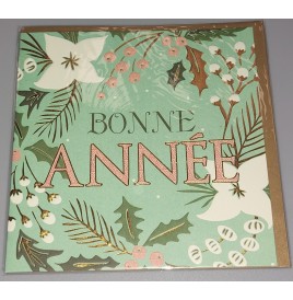 Cartes de voeux + enveloppe 15 x 15 cm " Bonne Année" 32 modèles aux choix