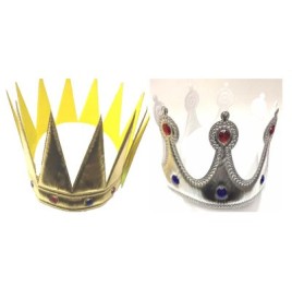 Couronne roi tissu Argent